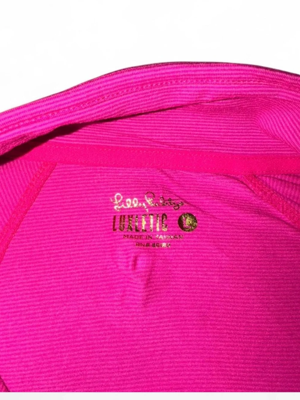 Lily Pulitzer Women’s Hot Pink Full-Zip Athletic Jacket - Picture 3 of 5